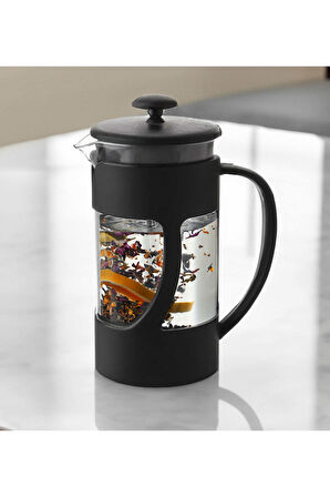 Tütsü & Siyah Çay Fincanı & French Press & Bitki Çayı & Papatya Mum Hediye Seti