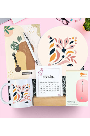 Defter & Kalem & Takvim & Mouse & Mousepad & Kupa Hediye Seti