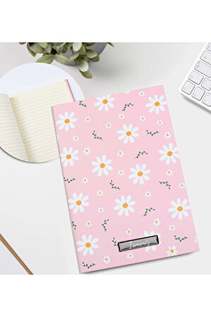 Papatya Defter & Mor Tükenmez Kalem & Ayıcık Anahtarlık & Papatya Mum Hediye Seti