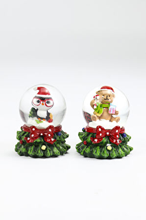 Kupa & Kahve & Yılbaşı Temalı Metal Mum & Kar Küre & Ayıcık &  Çam Ağacı & T Salep Hediye Seti