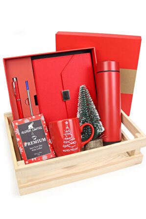 Ahşap Kasada Yeni Yıl Hediye Seti