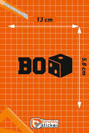 BoZAR Sticker Etiket 20×5 cm – Araç – Motor – Laptop – Kask Etiket Sticker