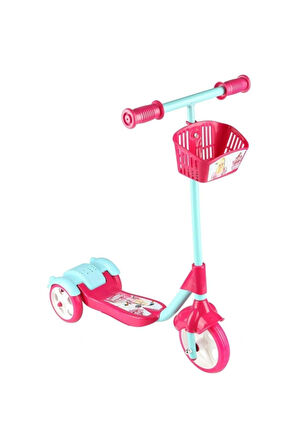 Pembe Sepetli Frenli 3 Tekerlekli Scooter