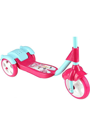 Pembe Sepetli Frenli 3 Tekerlekli Scooter