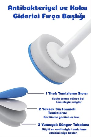 Deterjanlı Tek Kullanımlık Tuvalet Temizleme Yedek Süngeri