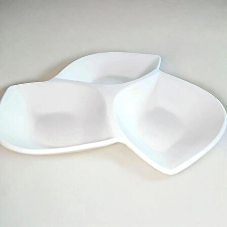 Yaprak Çerezlik 3'lü Seramik Bisküvi (YarıMamul) 2'li