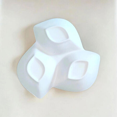 Yaprak Çerezlik 3'lü Seramik Bisküvi (YarıMamul) 2'li