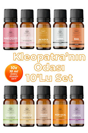 Kleopatra’nın Odası Esansiyel Uçucu Koku Yağı Buhurdanlık Yağı Difüzör Esansı 10'Lu Set 10x10ml Kleopatra’nın Odası Esansiyel Uçucu Koku Yağı Buhurdanlık Yağı Difüzör Esansı 10'Lu Set 10x10ml