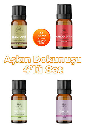 Aşkın Dokunuşu Oda Kokusu 4'Lü Set- Doğal Esansiyel Uçucu Yağ, Difüzör Esansı, Buhurdanlık Yağı Aşkın Dokunuşu Oda Kokusu 4'Lü Set- Doğal Esansiyel Uçucu Yağ, Difüzör Esansı, Buhurdanlık Yağı