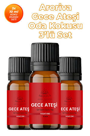 Gece Ateşi Oda Kokusu 3'Lü Set – Doğal Esansiyel Uçucu Yağ, Difüzör Esansı, Buhurdanlık Yağı Gece Ateşi Oda Kokusu 3'Lü Set – Doğal Esansiyel Uçucu Yağ, Difüzör Esansı, Buhurdanlık Yağı