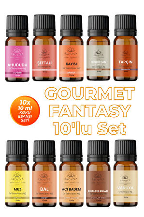 Gourmet Fantasy 10'lu Set Oda Kokusu Esansı - Tatlılık (10x10ml) Gourmet Fantasy 10'lu Set Oda Kokusu Esansı - Tatlılık (10x10ml)