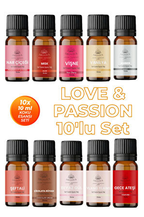 Love & Passion 10'lu Set Oda Kokusu Esansı - Aşk Kokusu (10x10ml) Love & Passion 10'lu Set Oda Kokusu Esansı - Aşk Kokusu (10x10ml)
