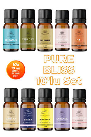 Pure Bliss 10'lu Set Oda Kokusu Esansı - Bebekler İçin (10x10ml) Pure Bliss 10'lu Set Oda Kokusu Esansı - Bebekler İçin (10x10ml)