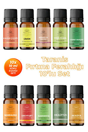 Taranis Fırtına Ferahlığı 10'lu Set Oda Kokusu Esansı (10x10ml) Taranis Fırtına Ferahlığı 10'lu Set Oda Kokusu Esansı (10x10ml)