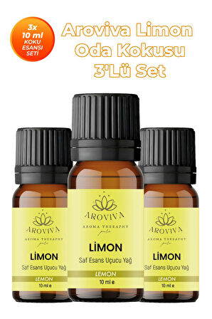 Limon Oda Kokusu 3'Lü Set- Doğal Esansiyel Uçucu Yağ, Difüzör Esansı, Buhurdanlık Yağı Limon Oda Kokusu 3'Lü Set- Doğal Esansiyel Uçucu Yağ, Difüzör Esansı, Buhurdanlık Yağı
