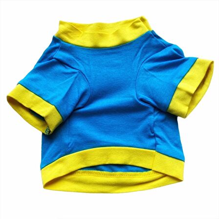 Love Mom Blue, Oval Yaka Tişört Kedi Kıyafeti,Elbisesi Anneler Günü