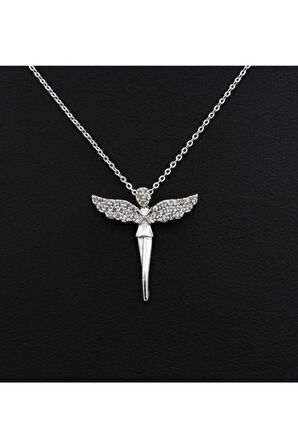 Gümüş Kaplama Melek Kolye & Star Master Yıldız Yansımalı Gece Lambası Hediye Seti