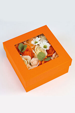Turuncu Gül Kutusu & Istiridye Içinde Gerçek Inci Kolye Hediye Seti