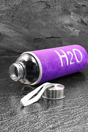 Peluş Kılıflı 600 ML Cam Matara