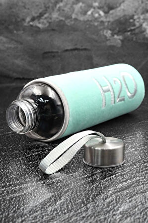 Peluş Kılıflı 600 ML Cam Matara