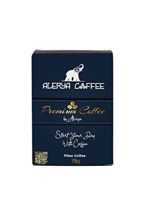 Siyah French Press & Yıldızlı Kupa & Alerya Premium Filtre Kahve & Godiva Çikolata Hediye Seti