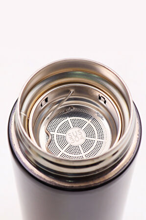 Siyah Renk Dereceli Termos & Siyah Defter & Roller Kalem & Fular & Siyah Yıldız Kupa Hediye Seti