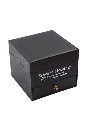 Love Tasarımlı Çekmeceli Gül Kutusu & 9'lu Melodi Çikolata Hediye Seti