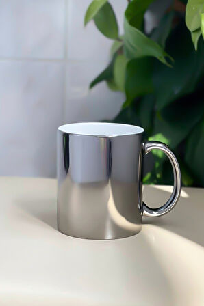 Siyah Defter & Siyah Metalik Roller Kalem & Gümüş Renk Baş Harf Baskılı Kupa Hediye Seti