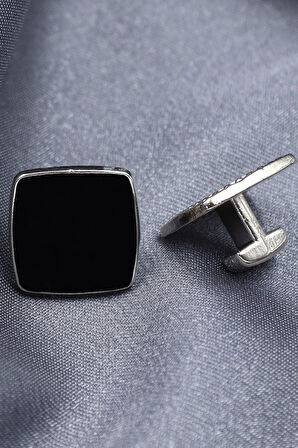 Erkek Siyah Cüzdan & Siyah Kravat & Kol Düğmesi & Kravat Iğnesi Hediye Seti