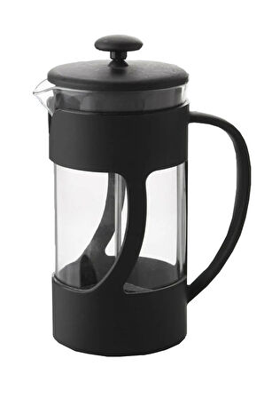 Siyah Dereceli 350ml Çelik Termos & Siyah French Press-Siyah Kupa & Premium Filtre Kahve Hediye Seti