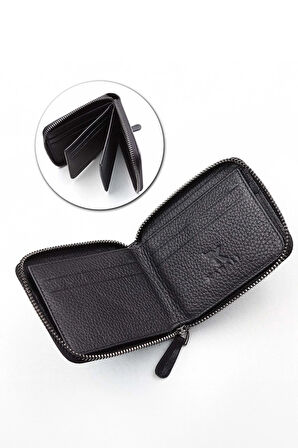 Hakiki Deri Fermuarlı Kartlık