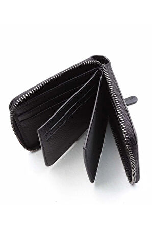 Hakiki Deri Fermuarlı Kartlık