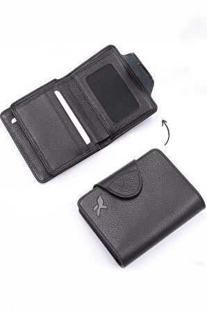 Hakiki Deri Siyah Kartlık