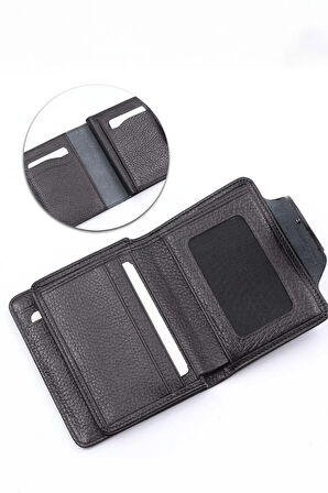 Hakiki Deri Siyah Kartlık