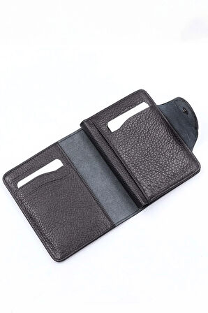 Hakiki Deri Siyah Kartlık