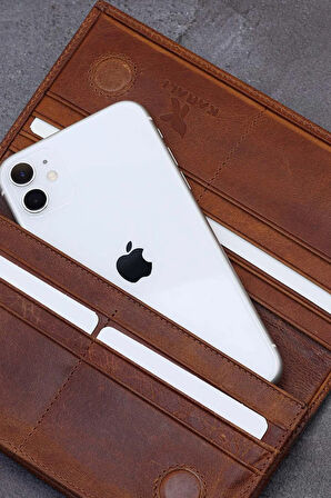 Hakiki Deri Unisex Portföy Cüzdan