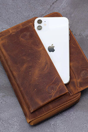 Hakiki Deri Unisex Portföy Cüzdan