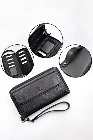 Hakiki Deri Unisex Portföy Cüzdan