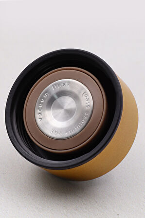 Gold Renk Dereceli Termos & Siyah Defter & Gold Tükenmez Kalem & Godiva Çikolata Hediye Seti