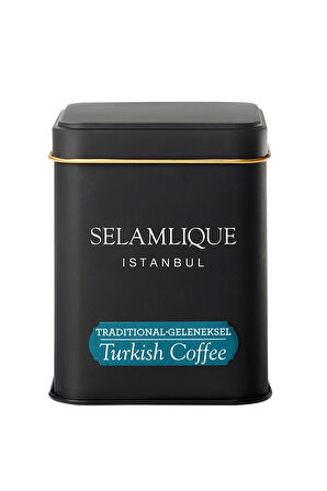 Porselen Beyaz Fincan & Selamlıque Türk Kahvesi & Bakır Cezve Hediye Seti