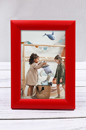 Kırmızı Çerçeve & Saten Toka & Mini Elbiseli Ayıcık Anahtarlık & Kırmızı Kupa Hediye Seti