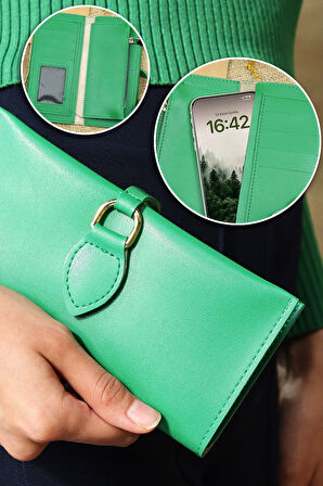 Kupa & Yeşil Yumuşak Deri Cüzdan & Godiva Çikolata & Eyüp Sabri Tuncer El Kremi Hediye Set