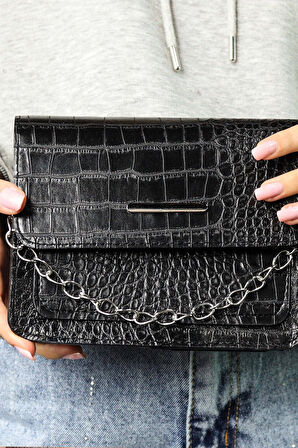 Melek Kanatlı Kolye & Siyah Renk Kadın Çanta Hediye Seti