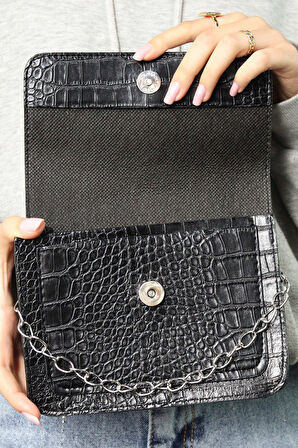 Melek Kanatlı Kolye & Siyah Renk Kadın Çanta Hediye Seti