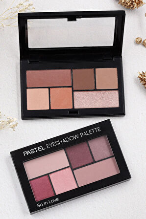 Pastel Far Paleti & Pastel Oje & Kırmızı El Aynası Kişisel Bakım Hediye Seti