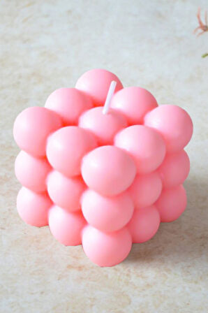 İstiridye İçinde Gerçek Kültür İnci Kolye & Ayıcık Anahtarlık & Pembe Bubble Mum Hediye Seti