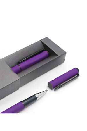 Siyah Dereceli Termos & Mor Defter & Mini Not Defteri & Roller Kalem & Kupa Welcome Kit Hediye Seti