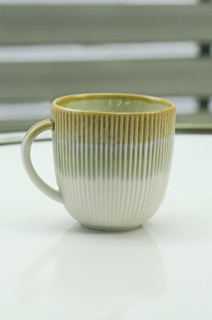 Beyaz Defter & Beyaz Roller Kalem & Beyaz Çizgili Porselen Kupa Hediye Seti