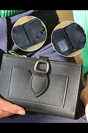 Siyah Yumuşak Deri Kartlık Cüzdan & Zebra Desen Fular & Pur Blanca Kadın Parfüm Hediye Seti