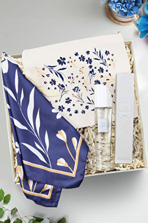 Ham Bez Çanta & Pur Blanca Kadın Parfüm & Tasarım Fular Hediye Seti